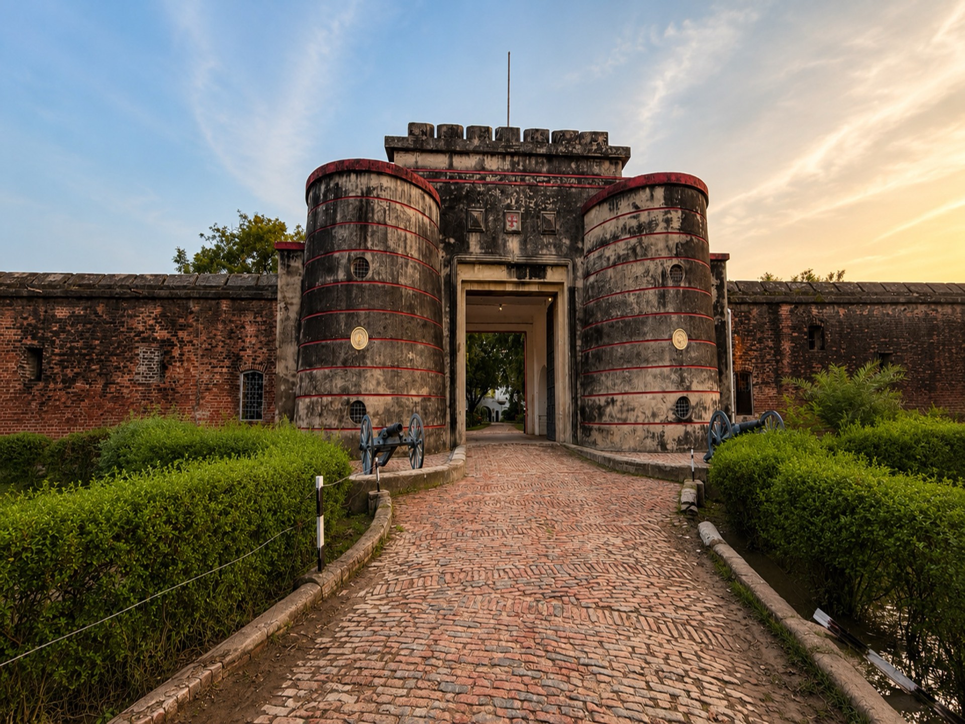 Fort Unchagaon at dusk
