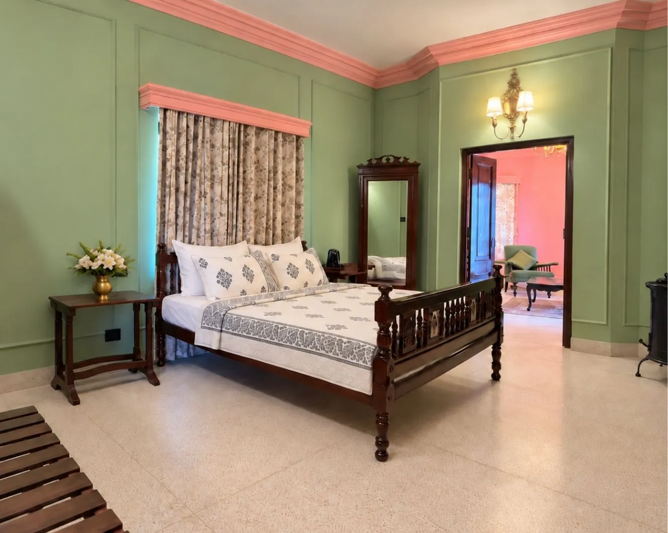 Sheesh Mahal, a heritage room in the Royal Wing at Fort Unchagaon